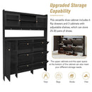 On Trend Multifunctional Tipping Bucket Shoe Cabinet With Storage Shelf & 6 Flip Drawers by HouseOfZazla