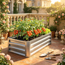 Galvanized Raised Garden Bed, 4' x 2' x 1'