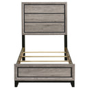 Watson Wood Twin Panel Bed Light Taupe