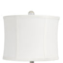 Diamond - Torch Contemporary Crystal Table Lamp (Set of 2) - Clear / Off White / Polished Nickel by HouseOfZazla