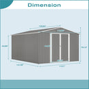 10 x 12 ft. Outdoor Storage Shed with Floor Frame Kit by HouseOfZazla