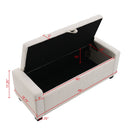 Upholstered Storage Ottoman Bench With Button Tufting And Safety Hinge by HouseOfZazla