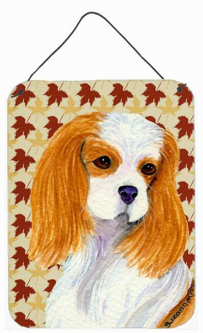 Cavalier Spaniel Fall Leaves Portrait Wall or Door Hanging Prints