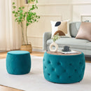 Nesting Ottomans 2 Piece With Tray, 4 In 1 Function by Unique Piece Furniture
