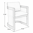 Set of 2 Outdoor Patio Dining Armchairs