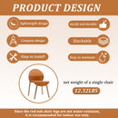 4 Piece Set Of Single Chairs, Traditional Elements With Round Table