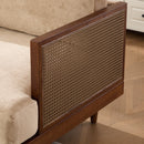 Emir 72" Square Arm 3-Seater Velvet Sofa
