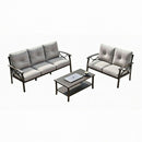 Patio Furniture Set with Coffee Table and Cushions for Backyard by HouseOfZazla