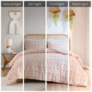 Full/Queen Clip Jacquard Comforter Set