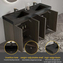 Galan 60" Smoked Oak Bathroom Vanity by HouseOfZazla
