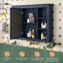Wall Mounted Medicine Cabinet With Mirror, Storage Cabinet Featuring 6 Open Shelves And Adjustable Interior by HouseOfZazla