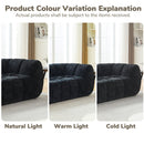 Quilted Cloud Sofa With Rounded Armrests And Piano Key Backrest Design by HouseOfZazla