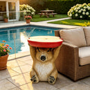 14" Capybara Holding Apple Slice Stool