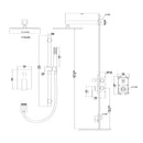 Wall Mounted Shower System With Adjustable Slide Bar And Rough In Valve - Matte Black by HouseOfZazla