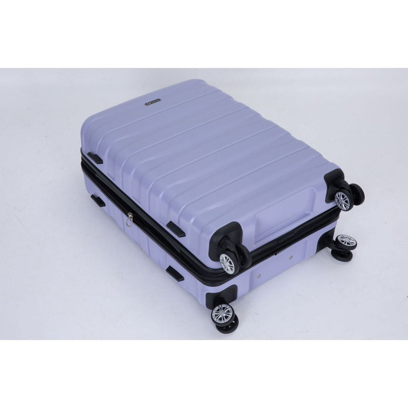 3 Piece Luggage Sets PC Lightweight & Durable Expandable Suitcase with Two Hooks, Double Spinner Wheels, TSA Lock, (21/25/29) Light Purple