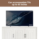 TV Stand For TVs Up To 65", Modern Entertainment Center Media Console Cabinet With 2 Spacious Storage Space, Solid Wood Legs For Living Room by HouseOfZazla