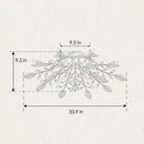 15-Light Chandelier Crystal Ceiling Lamp