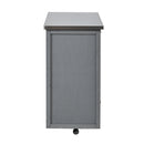 Outdoor Kitchen Island Fir Wood Prep Station with Stainless Steel Top