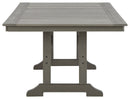 Visola - RECT Dining Table w/Umb OPT - Gray