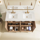 Fully Assembled 60'' Light Coffee Single Sink Bathroom Vanity