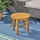 Outdoor Acacia Wood Side Table With Weather Resistance by HouseOfZazla