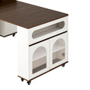 Extendable Dining Table With Folding Top, Rolling Kitchen Island With Drawers And Power Outlet by HouseOfZazla