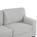 Upholstered U-Shaped Sectional Sofa With Movable Ottoman And Side Storage Pockets by HouseOfZazla