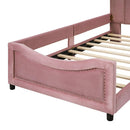 Upholstered Daybed With Classic Stripe Shaped Headboard by HouseOfZazla