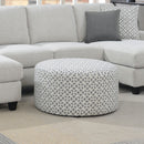 Round Ottoman - Gray by HouseOfZazla
