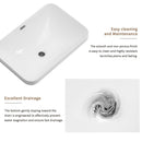 Undermount Bathroom Sink, Vessel Basin For Vanity Countertop - Milk White by HouseOfZazla