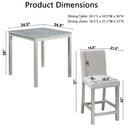 5 Piece Counter Height Table Set, Square Table And 4 Upholstered Chairs by Unique Piece Furniture