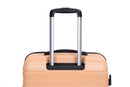 3 Piece Luggage Sets PC Lightweight & Durable Expandable Suitcase with Two Hooks, Spinner Wheels, TSA Lock, (21/25/29) Peach