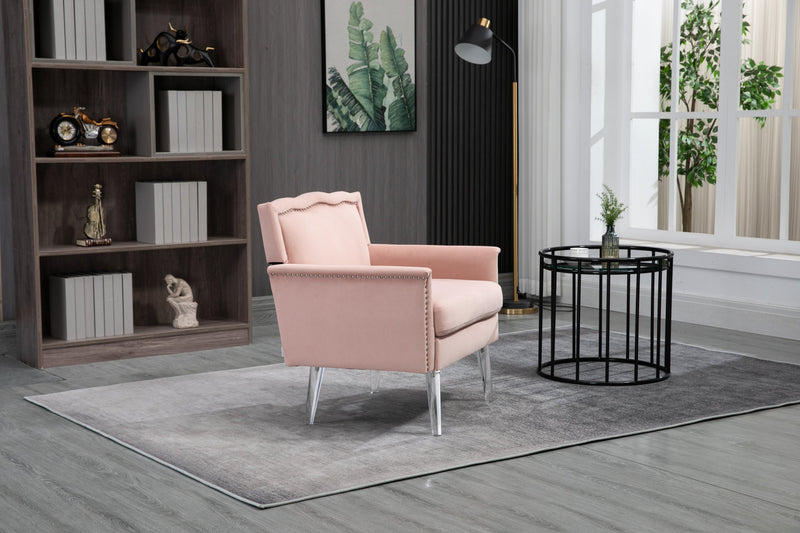 Accent Chair, Living Room Chair / leisure single sofa with acrylic feet