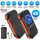 Portable Solar Charger 49800mAh Power Bank External Battery Pack 22.5W PD Fast Charging Built in 4 CablesÊ15W Wireless Charging LED Flashlight for Cam