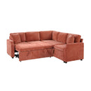 Modern L Shaped Sectional Sofa Bed With Hidden Storage Upholstery by HouseOfZazla