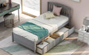 Platform Storage Bed Wood Bed Frame With Two Drawers And Headboard by HouseOfZazla