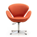 Upholstered Swivel Lounge Chair With Adjustable Height - Orange by HouseOfZazla