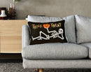 Trick or Treat Skeleton Velvet Throw Pillow Set of 2