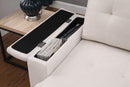 Ashlyn II - 84"W Woven Fabric Reversible Sleeper Sectional Sofa with Storage Chaise by HouseOfZazla