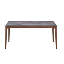 Bevis - Engineered Stone Top Dining Table - Walnut