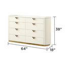 La Pierre - 6 Drawer Dresser - Beige by HouseOfZazla