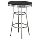 Round Bar Table With Retro Design - Black