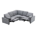 Power Recliner Sectional Sofa Home Theater Reclining Sofa With Two USB Ports, Two Storage Drawers For Living Room by HouseOfZazla