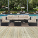 Cushion Covers For 7 Piece Wicker Sectional Sofa, 14 Pack Seat And Back Slipcovers With Zipper by HouseOfZazla