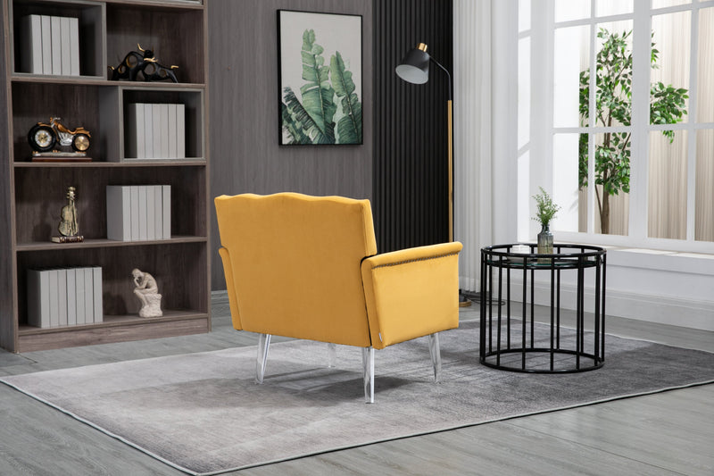 Accent Chair, Living Room Chair / leisure single sofa with acrylic feet