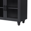 Farmhouse TV Stand With Solid Wood Gourd Shaped Legs For TVs Up To 70" by HouseOfZazla