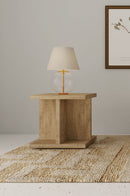 Cortona Square Engineered Wood End Side Table Mango