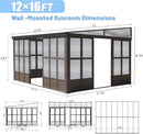 12x16FT All Season Sunroom with Detachable Polycarbonate Windows by HouseOfZazla