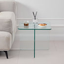 Modern Transparent Tempered Glass Sidetable by Unique Piece Furniture
