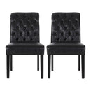 Broxton Tuft Dining Rolltop Chairs With Button Tufted Backrest (Set of 2)